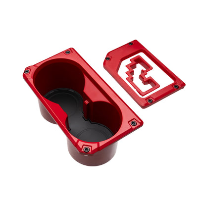 V2 Oversize Cup Holder + Shifter/Shift Gate Trim Rings (2014-2021 Tundra) - RED