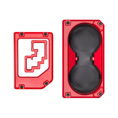 V2 Oversize Cup Holder + Shifter/Shift Gate Trim Rings (2014-2021 Tundra) - RED