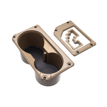 V2 Oversize Cup Holder + Shifter/Shift Gate Trim Rings (2014-2021 Tundra) - QUICKSAND