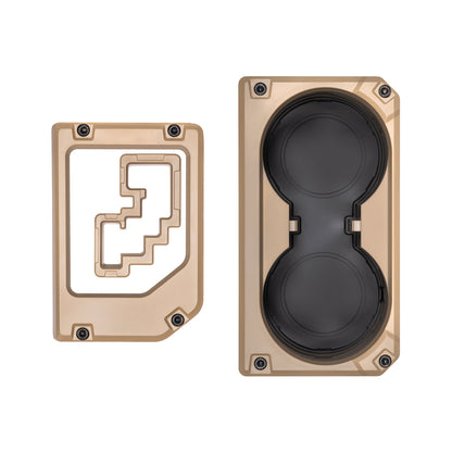 V2 Oversize Cup Holder + Shifter/Shift Gate Trim Rings (2014-2021 Tundra) - QUICKSAND