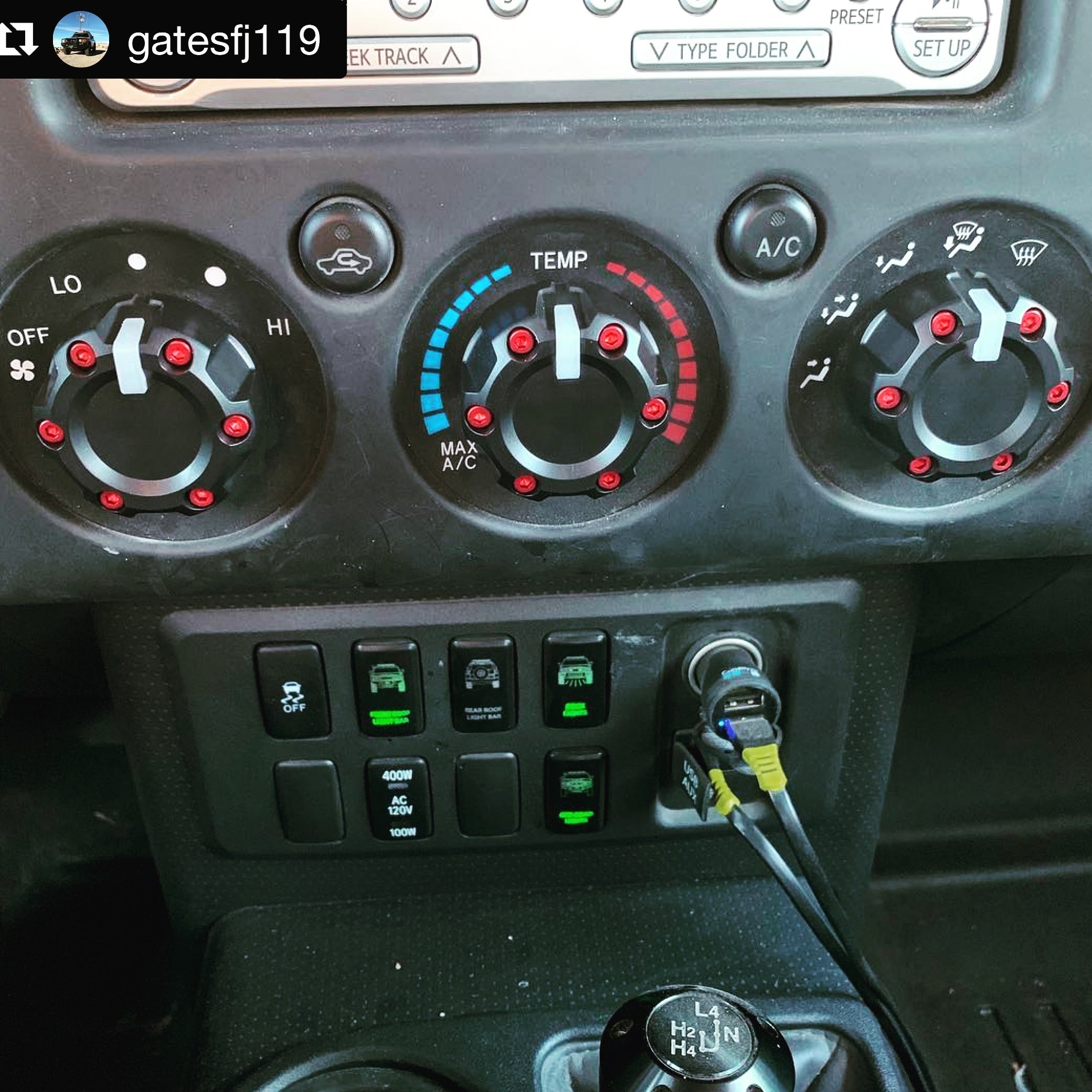 Climate Knobs (FJ Cruiser) - BLACK – AJT DESIGN