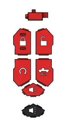 Extra Button Set - Injection Fob IF018 (2019+ Chevy/GMC Truck)