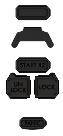 Extra Button Set - Injection Fob IF007 (Wrangler JK)