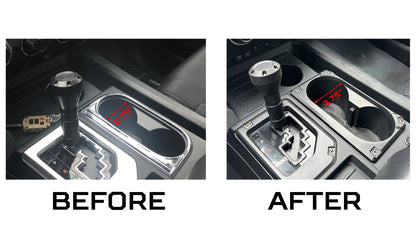 V2 Oversize Cup Holder + Shifter/Shift Gate Trim Rings (2014-2021 Tundra) - QUICKSAND