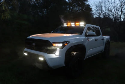 2024+ Toyota Tacoma PRO Integrated Roof Visor & Light System – Aero Housing with High-Output LED Light Bars & Dual-Color Markers